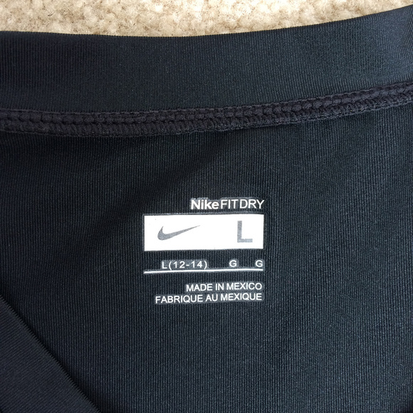 NIKE Dry Fit Muscle Shirt Tank Top Black L - Picture 3 of 4